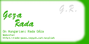 geza rada business card